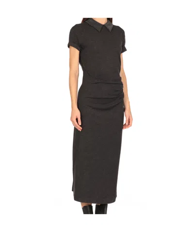 Brunello Cucinelli Short Sleeve Dress In Black