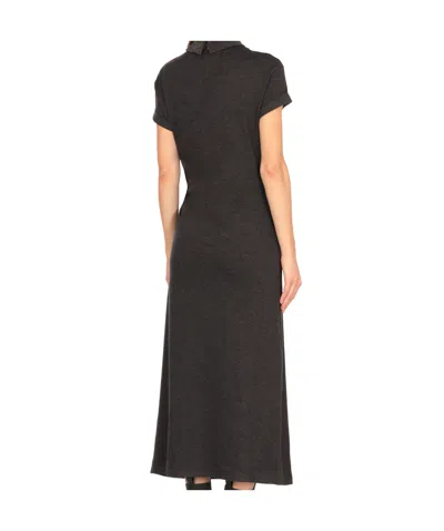 Brunello Cucinelli Short Sleeve Dress In Black