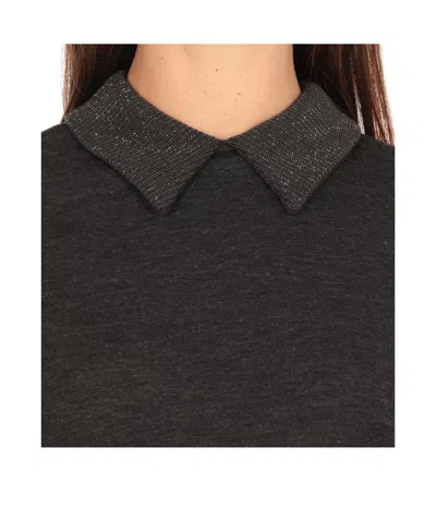 Brunello Cucinelli Short Sleeve Dress In Black