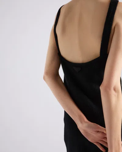 Prada Women's Wool Mini Dress In Black