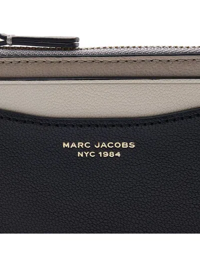 Marc Jacobs The Top-zip Leather Wallet In Black/multicolor