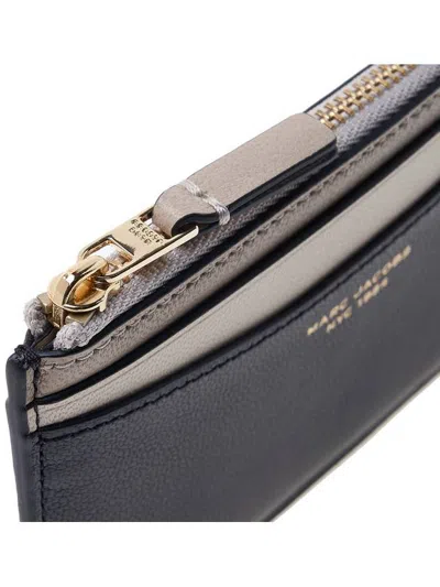 Marc Jacobs The Top-zip Leather Wallet In Black/multicolor