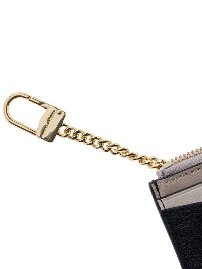 Marc Jacobs The Top-zip Leather Wallet In Black/multicolor