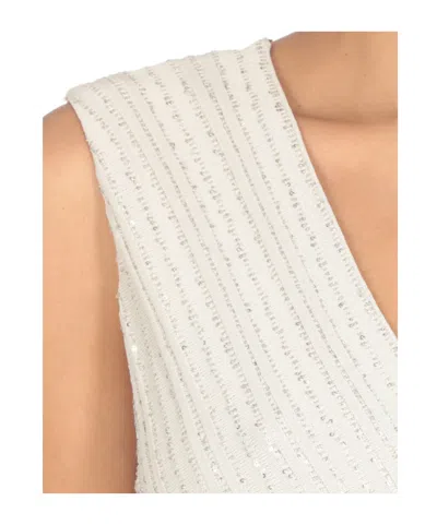 D Exterior D.exterior Beige Pleated Maxi Dress In Multi