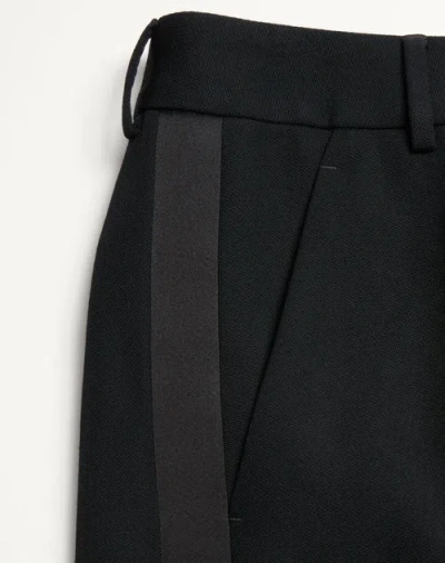 Valentino Garavani Charcoal Wool Pant In Black