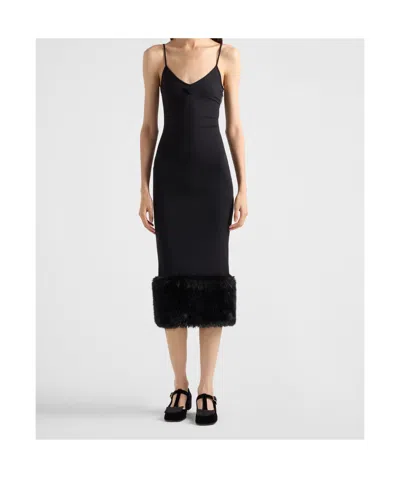 Prada Women's Jersey Dress In Black