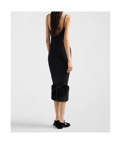 Prada Women's Jersey Dress In Black