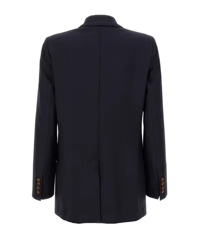 Blazé Milano Tailored Double-breasted Jacket With Pockets In Black