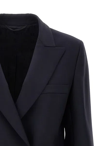 Blazé Milano Tailored Double-breasted Jacket With Pockets In Black