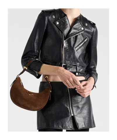 Prada Leather Mini Skirt In Black