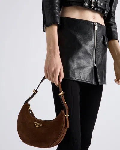 Prada Leather Mini Skirt In Black
