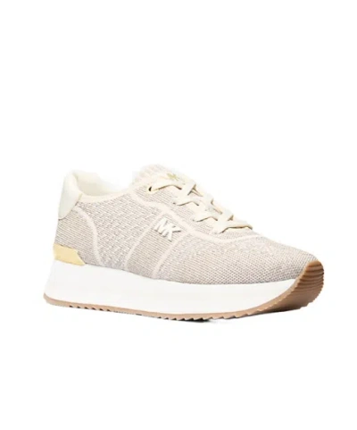 Michael Michael Kors Laced Sneakers In Champagne-colored