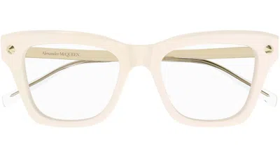 Alexander Mcqueen Full-frame Flat Mirror In Ivory