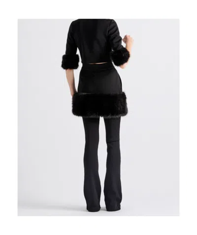 Prada Circle Skirt A-line Silhouette In Black