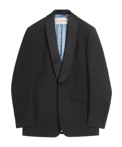 Valentino Men's Grain De Poudre Shawl Sport Coat In Black