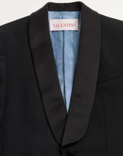 Valentino Men's Grain De Poudre Shawl Sport Coat In Black