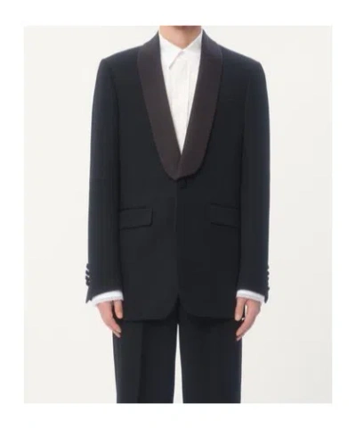 Valentino Men's Grain De Poudre Shawl Sport Coat In Black