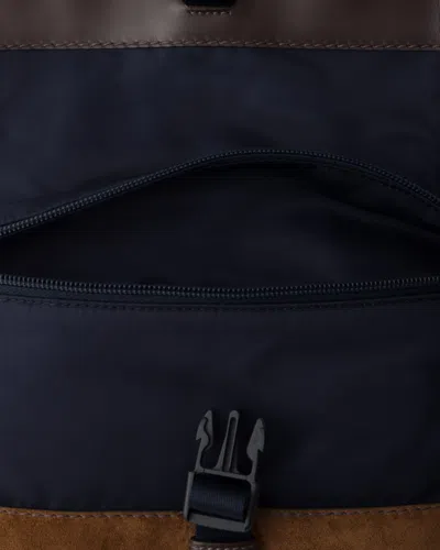 Prada Triangle-enamel Belt Bag In Blue/coffee