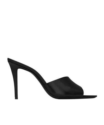 Saint Laurent Open-toed High-heeled Sandals In Black
