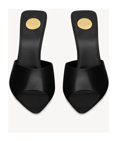 Saint Laurent Open-toed High-heeled Sandals In Black
