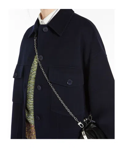 Weekend Max Mara Double-sided Coat In Navy Blue