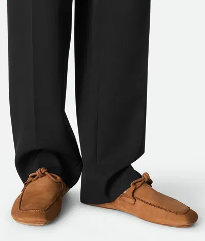 Bottega Veneta Camel Suede Daddy Loafers In Beige