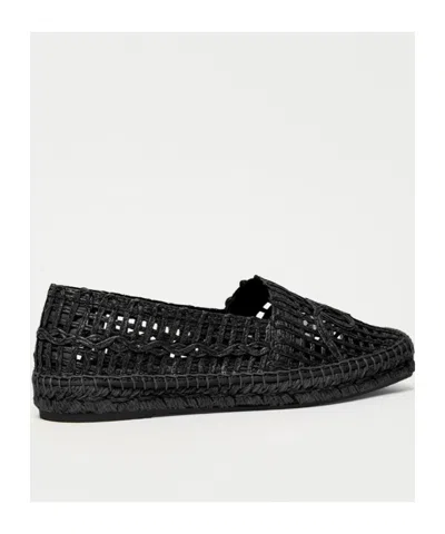 Weekend Max Mara Raffia-effect Espadrilles In Black