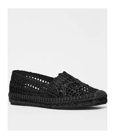 Weekend Max Mara Raffia-effect Espadrilles In Black