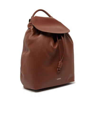 Loewe Logo Backpack In Brown