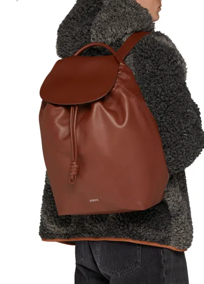 Loewe Logo Backpack In Brown