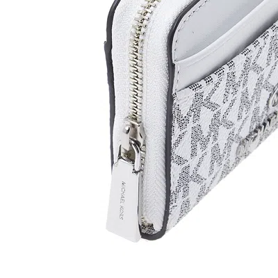 Michael Kors Zipper Wallet In White