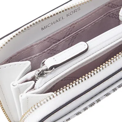 Michael Kors Zipper Wallet In White