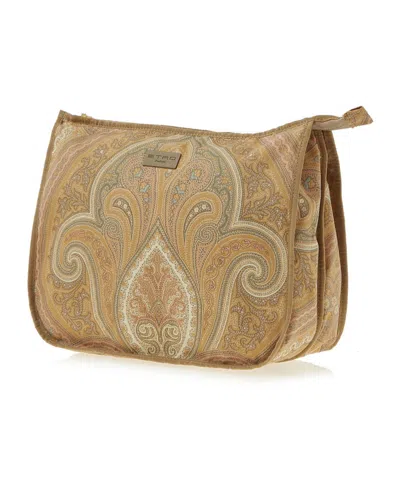 Etro Pattern Clutch In Brown