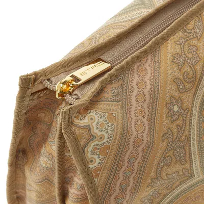 Etro Pattern Clutch In Brown