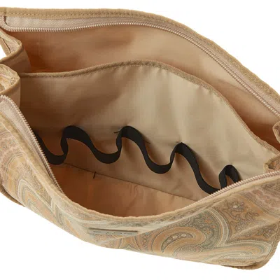 Etro Pattern Clutch In Brown