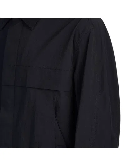 Solid Homme Black Button-down Jacket In Black