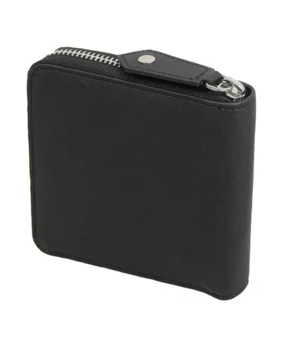 Vivienne Westwood Grained Rectangular Wallets With Silver-tone Hardware In Black