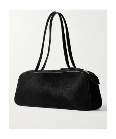 Khaite Rectangular Handbag In Smooth Calf Leather In Black