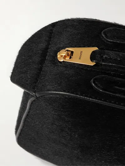 Khaite Rectangular Handbag In Smooth Calf Leather In Black