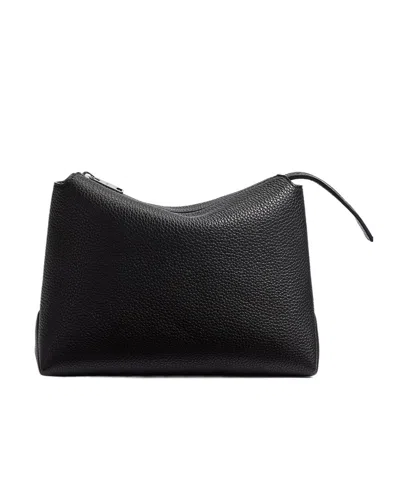 Khaite Lina Suede Crossbody Bag In Black