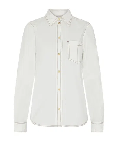 Totême Tumbled Organic Cotton Shirt In White