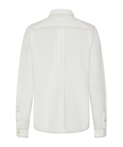 Totême Tumbled Organic Cotton Shirt In White