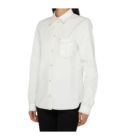 Totême Tumbled Organic Cotton Shirt In White