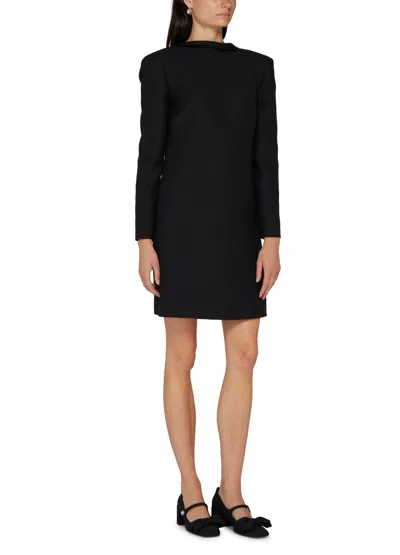 Valentino Long-sleeved Dress In Black
