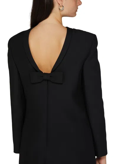 Valentino Long-sleeved Dress In Black