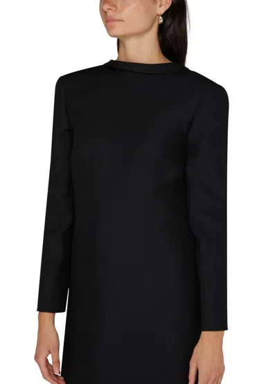 Valentino Long-sleeved Dress In Black