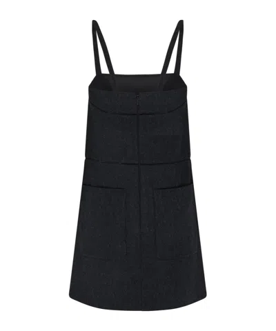 Max Mara A-line Dress In Dark Gray