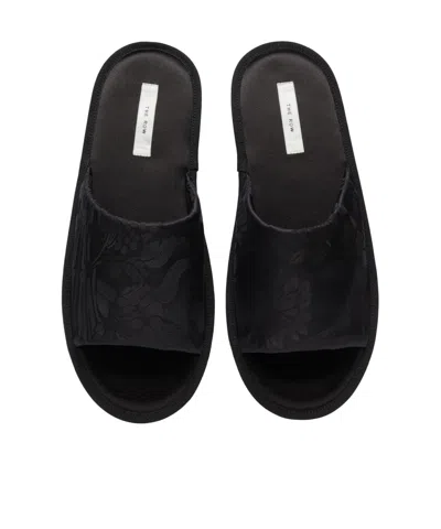 The Row Open-toed Slippers In Black