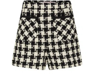 Valentino Waistband Elastic Textured Fabric Pockets Side In Black