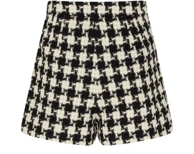 Valentino Waistband Elastic Textured Fabric Pockets Side In Black